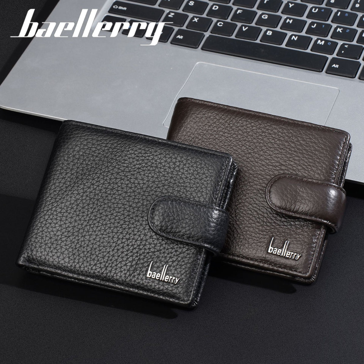 Men's Genuine Leather Snap High Sense Pocket Men's Wallet