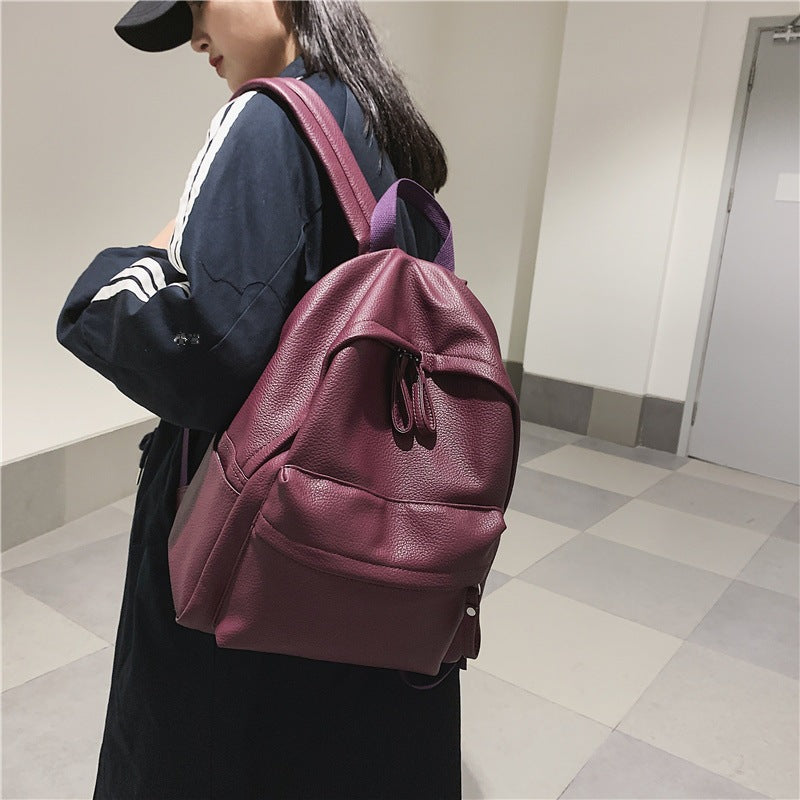 Female Korean High College Junior Minimalist Backpacks