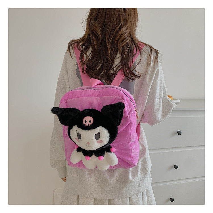 Women's Plush Clow Make-up Cute Birthday Gift Bags