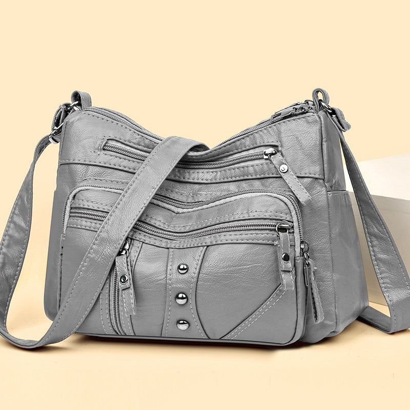 Soft Leather Textured Female Simple Temperamental Mother Women's Shoulder Bag