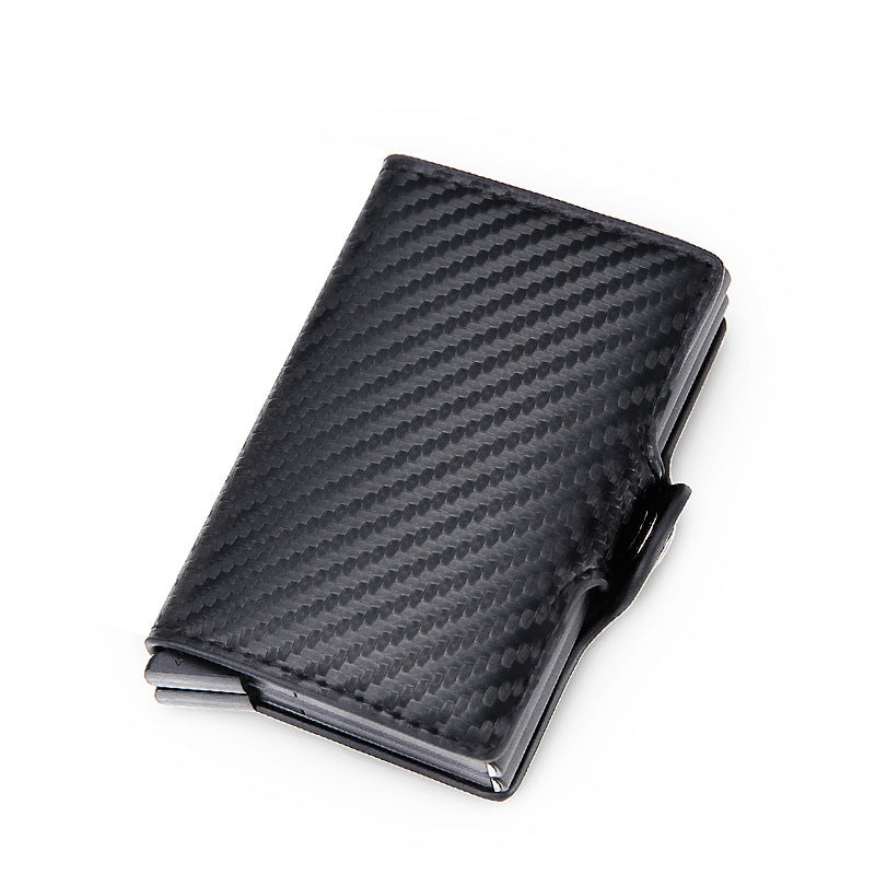 Men's Carbon Fiber Metal Automatic Pop-up Men's Wallets