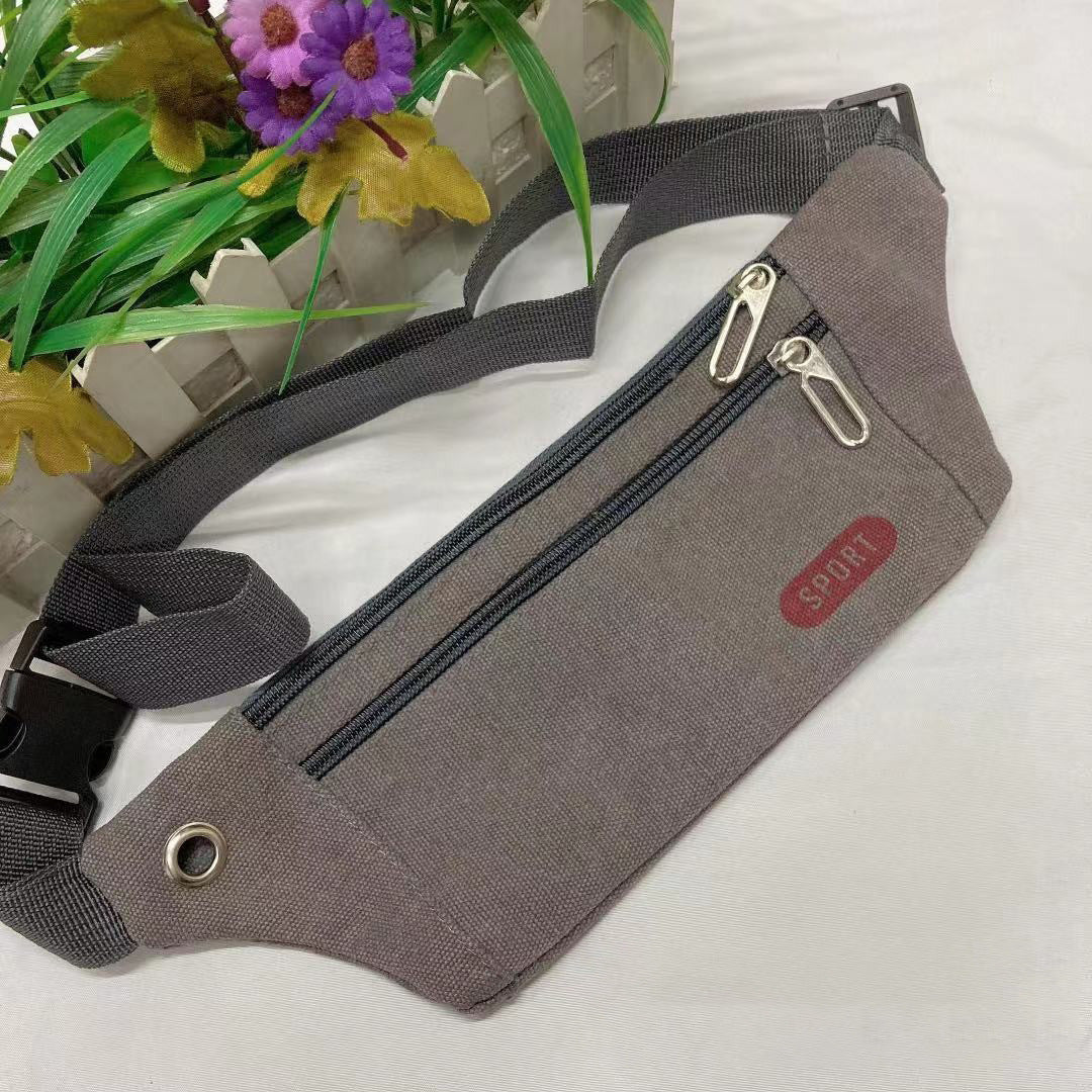 Men's Canvas Mobile Sport Climbing Running Pouch Men's Waist Packs