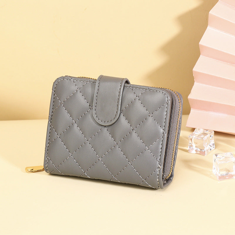 Women's Female Diamond Fashion Short Korean Style Coin Purses