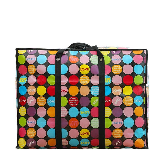 Capacity Woven Thick Color Film Moving Clothes Travel Bags