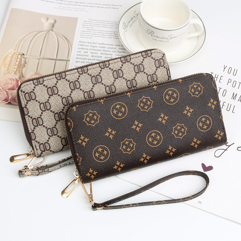 Women's Capacity Zipper Long Fashion Clutch Mobile Phone Bags