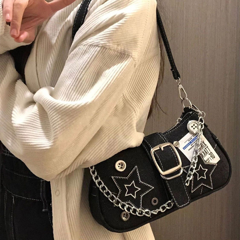 Underarm Niche Retro Button American English Bags