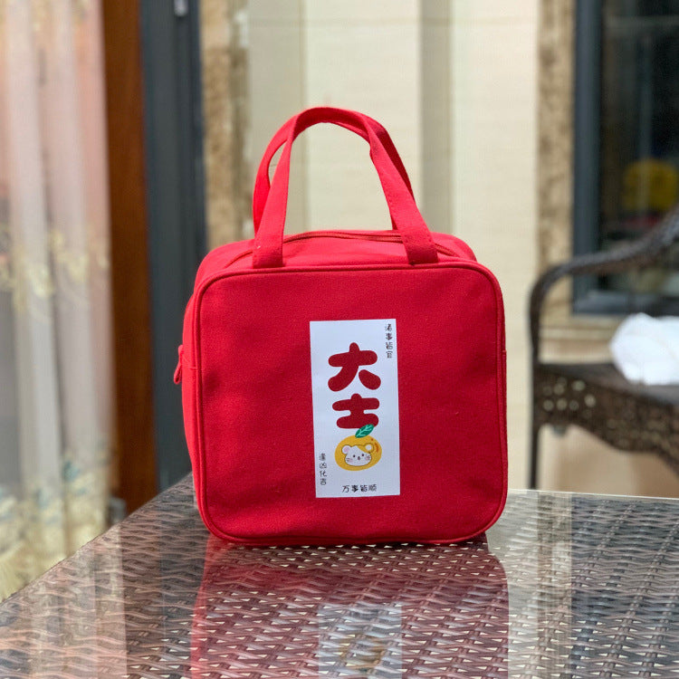 Style Cute Large Capacity Lunch Box Handbags