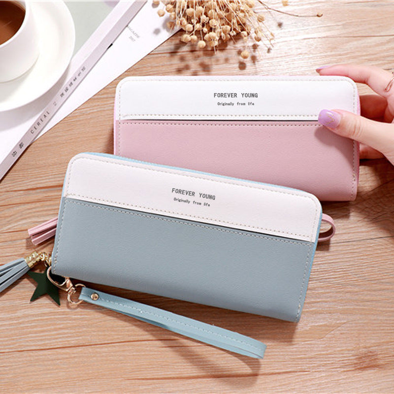 Women's Clutch Long Korean Imitation Leather Zipper Ladies Wallet