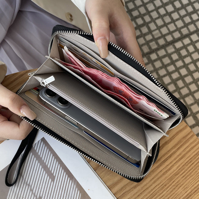 Women's Genuine Leather Large Capacity Multiple Slots Clutch Bags