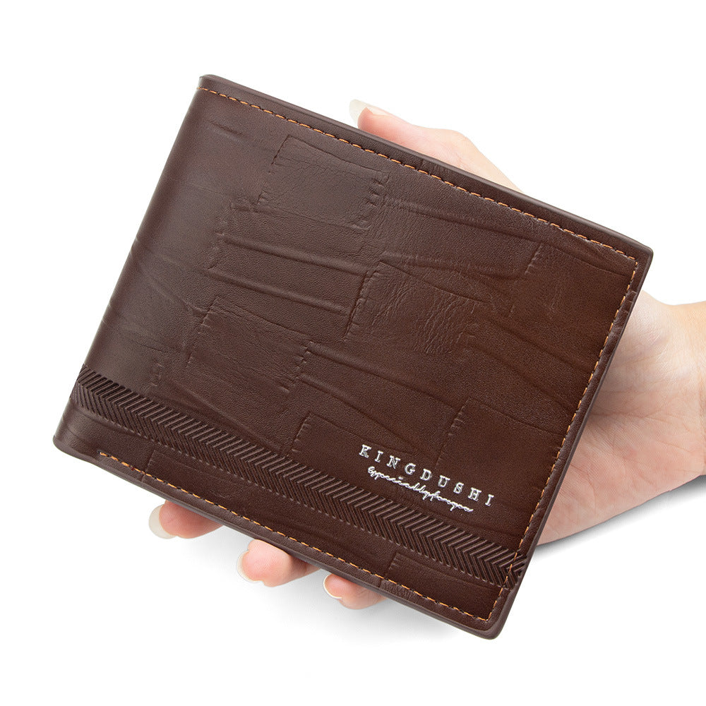 Men's Short Simple Multifunctional Zipper Sier Men's Wallet