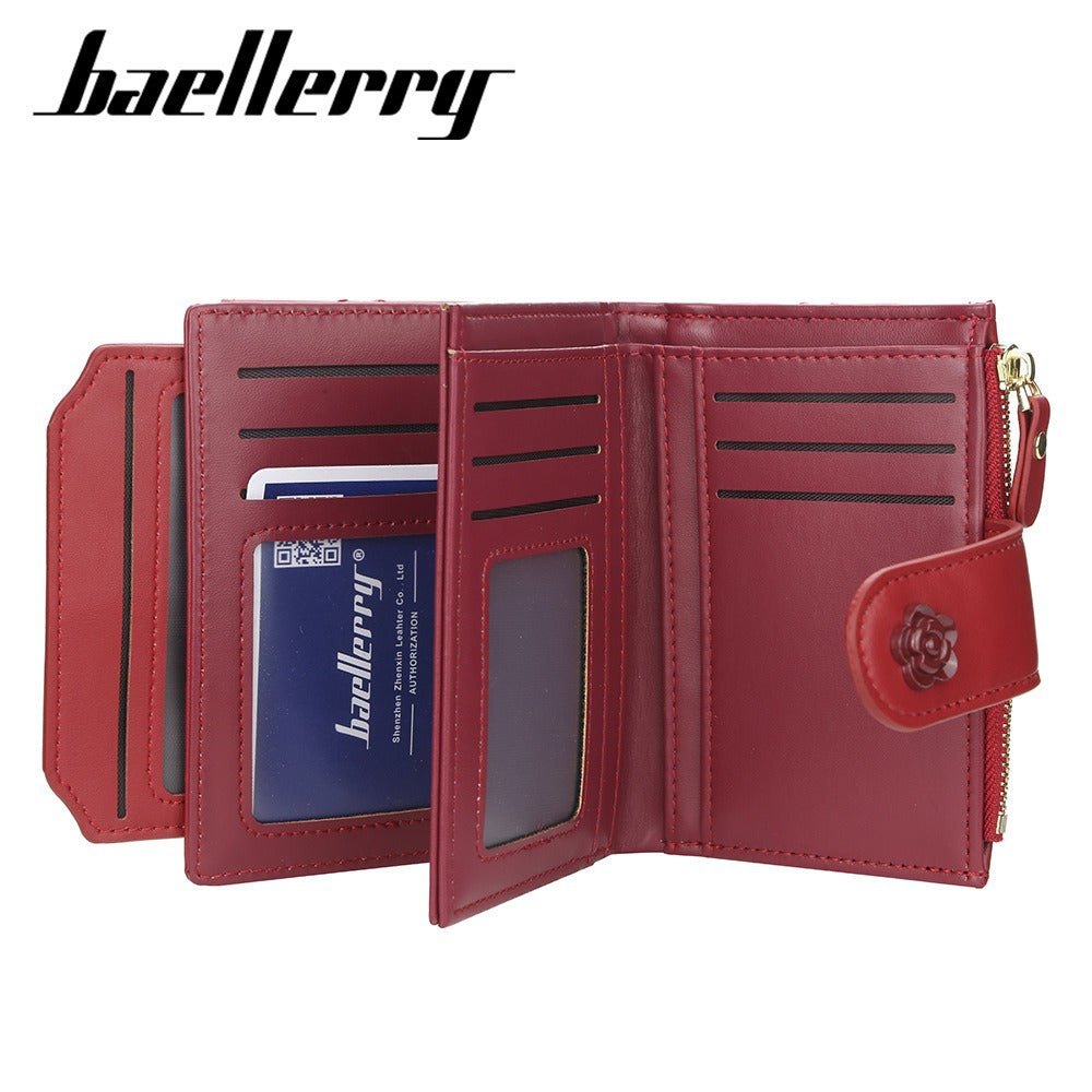 Women's Korean Style Multiple Slots Zipper Vertical Driving Purses