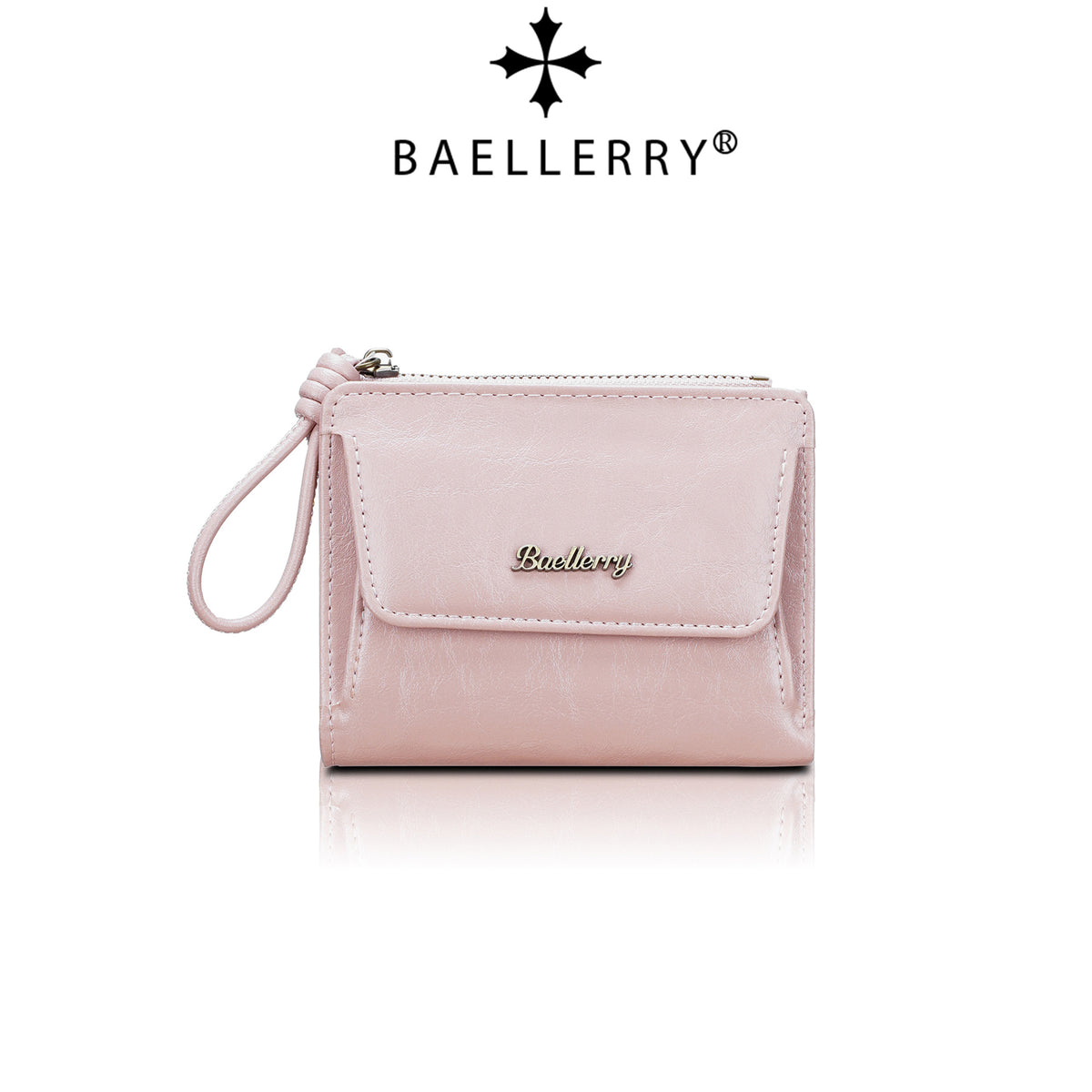Women's Short Style Fashion Solid Color Zipper Coin Purses