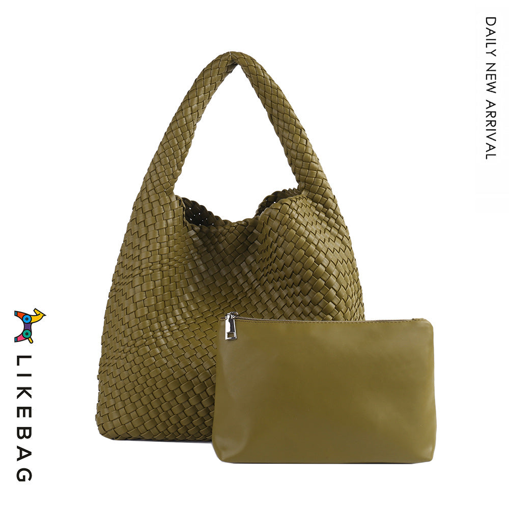 Women's Handmade Woven Fashion Trend Large Capacity Shoulder Bags