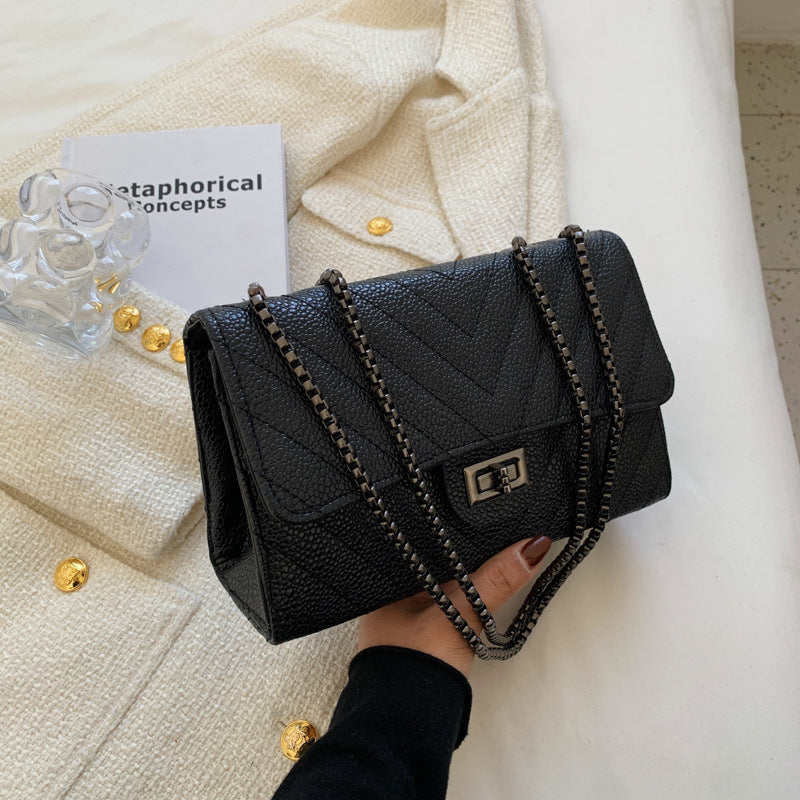 Women's Rhombic Embroidery Thread Spring Korean Style Trendy Women's Shoulder Bag