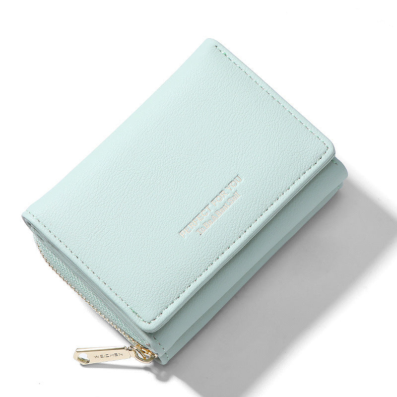 Stylish Women's Short Zipper Simple Multifunctional Coin Purses
