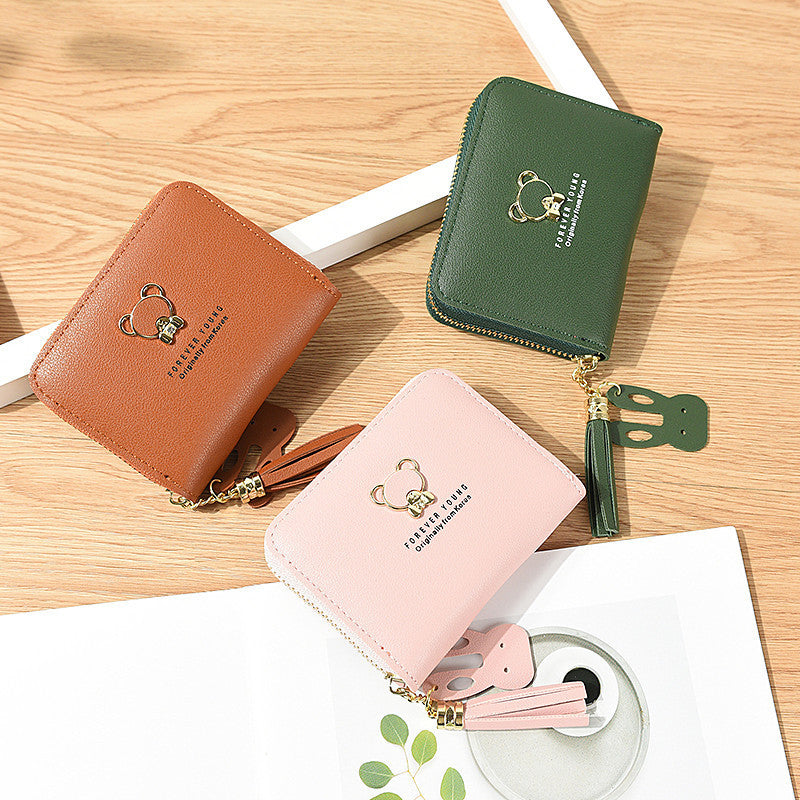 Casual Women's Zipper Short Fashion Cute Coin Purses