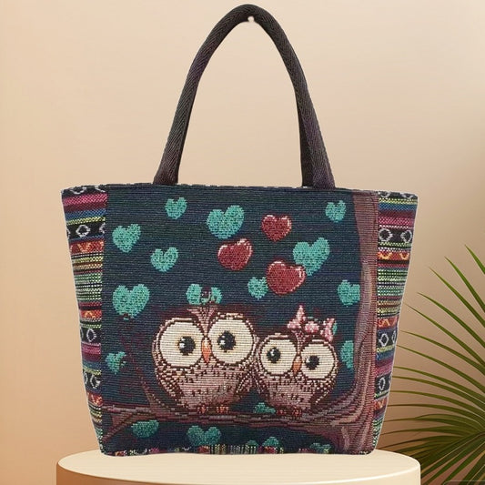 Large Capacity Double Sided Embroidery Elephant Shoulder Bags
