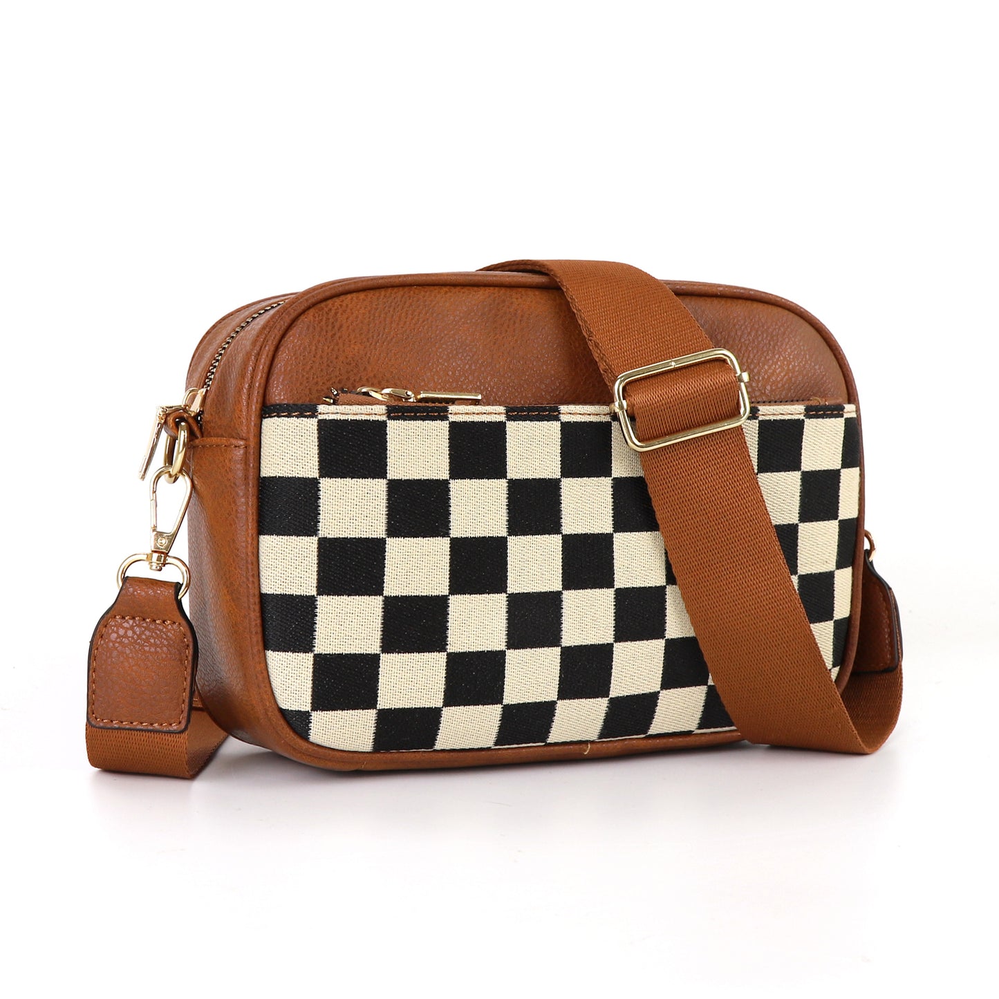 Quilted Embroidered Plaid Assorted Colors Retro Bags