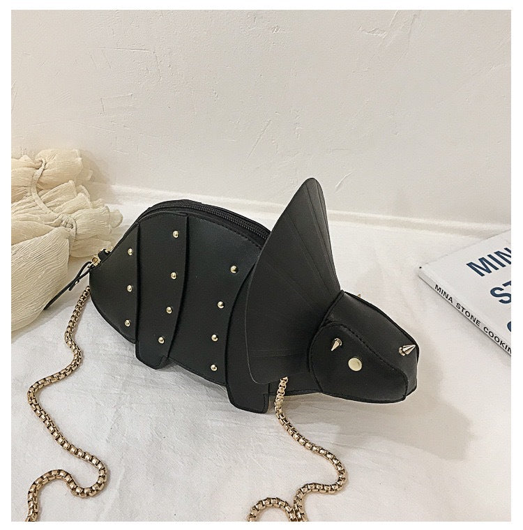 Women's Funny Personality Triceratops Dinosaur Style Rivet Women's Messenger Bag