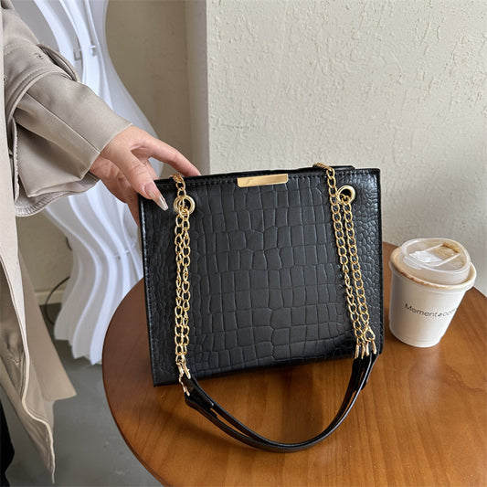 Fashion Commuter Chain Underarm Early Autumn Textured Shoulder Bags