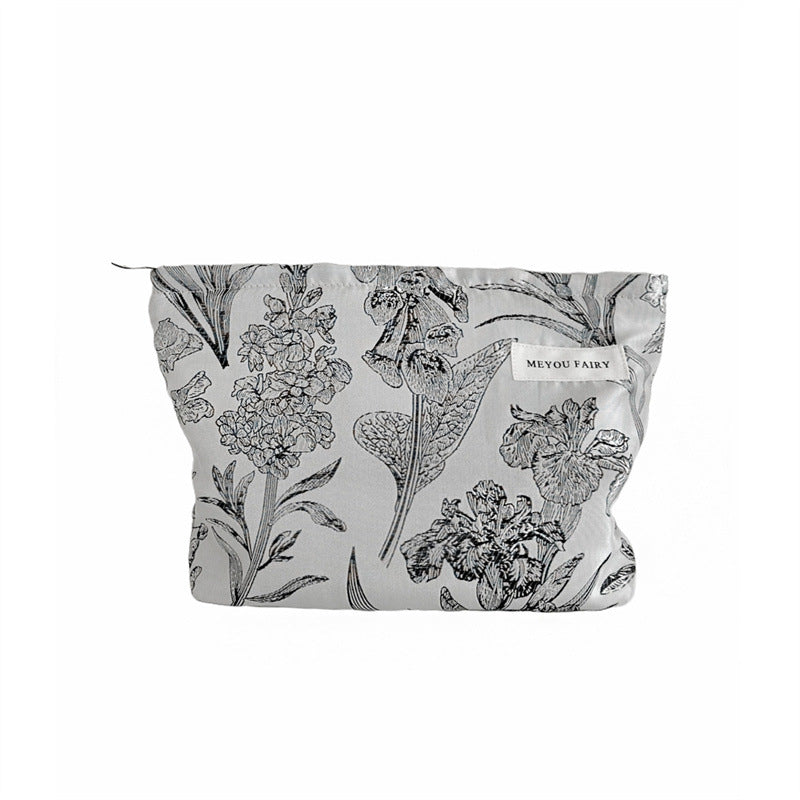 Simple Flower Niche High-grade Portable Storage Outing Makeup Bag