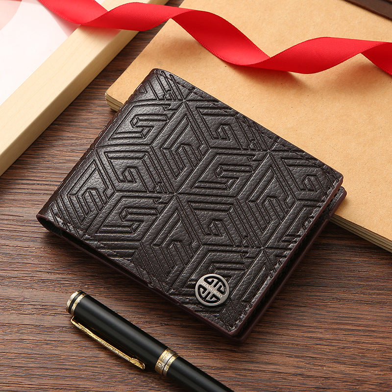 Men's Winter Soft Leather Multiple Slots Letter Men's Wallets