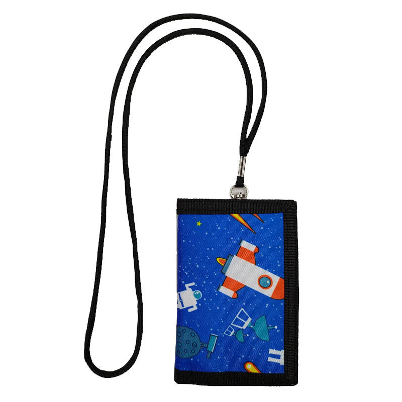 Lanyard Cartoon Animation Unicorn Gift Folding Men's Wallets