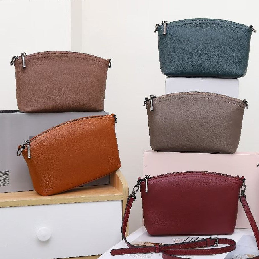 Layer Cowhide Fashion Practical Soft Leather Solid Women's Shoulder Bag