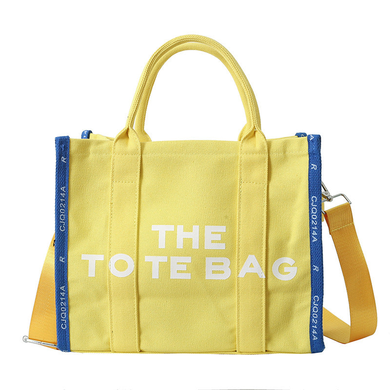 Glamorous Elegant Women's Fashion Letter Canvas Tote Bags