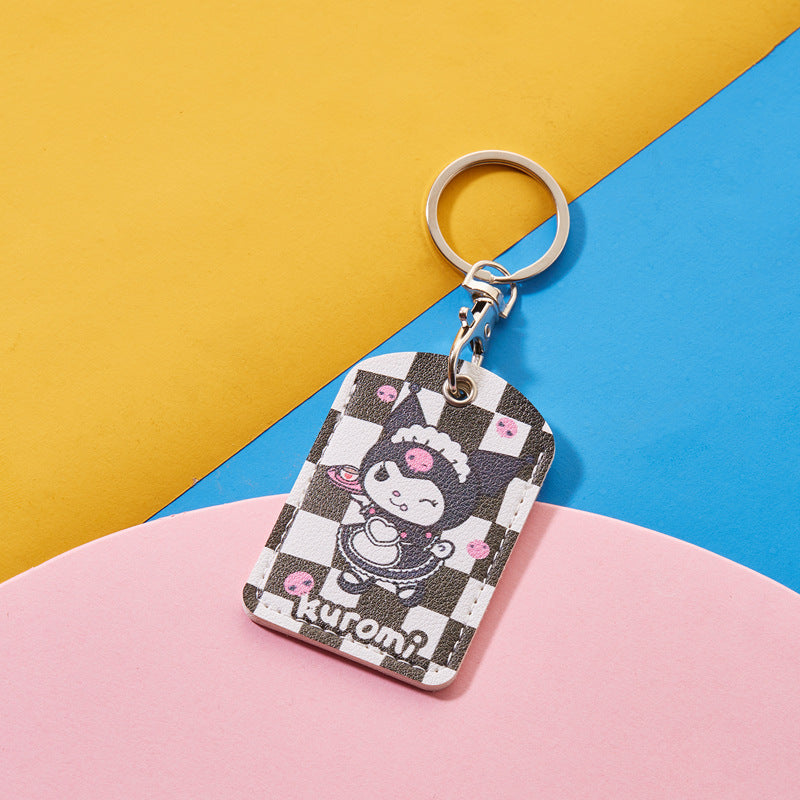 Rectangular Community Control Protective Elevator Leather Card Holder