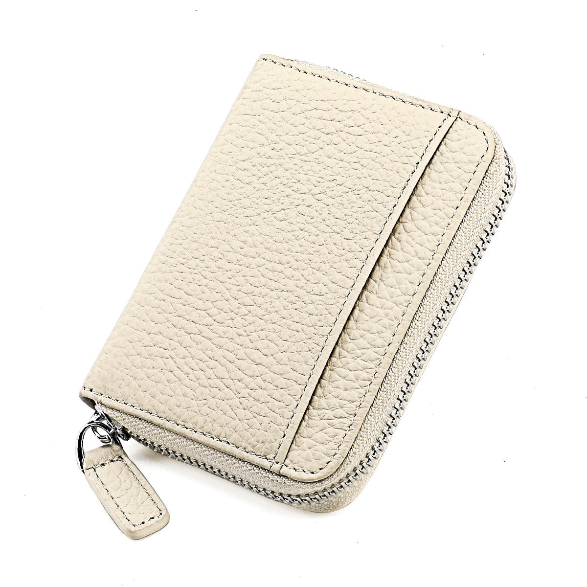 Women's & Men's & Leather Expanding Swiping Zipper Change Card Holder