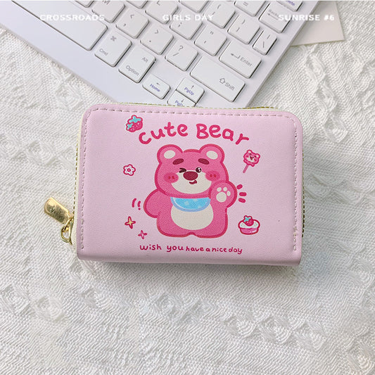 Women's & Men's & Cute Cartoon Large Capacity Zipper Multiple Card Holder