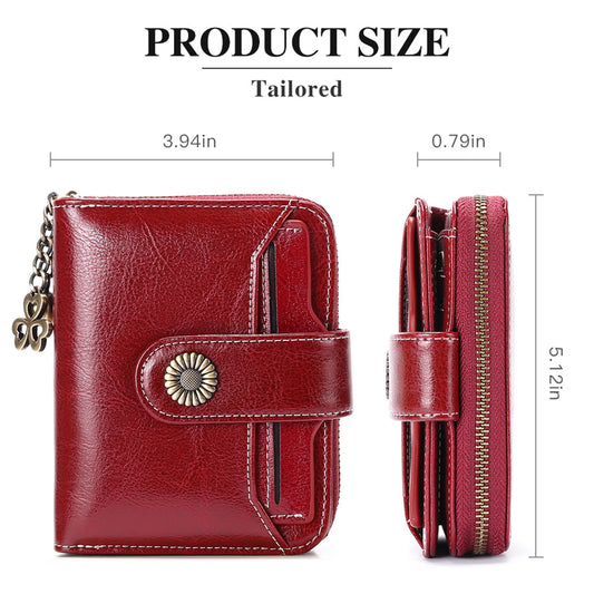 Women's Leather Female Short Korean Mini License Ladies Wallets