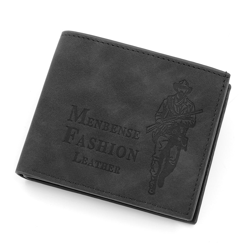 Men's Creative Retro Hunter Short Open Men's Wallet