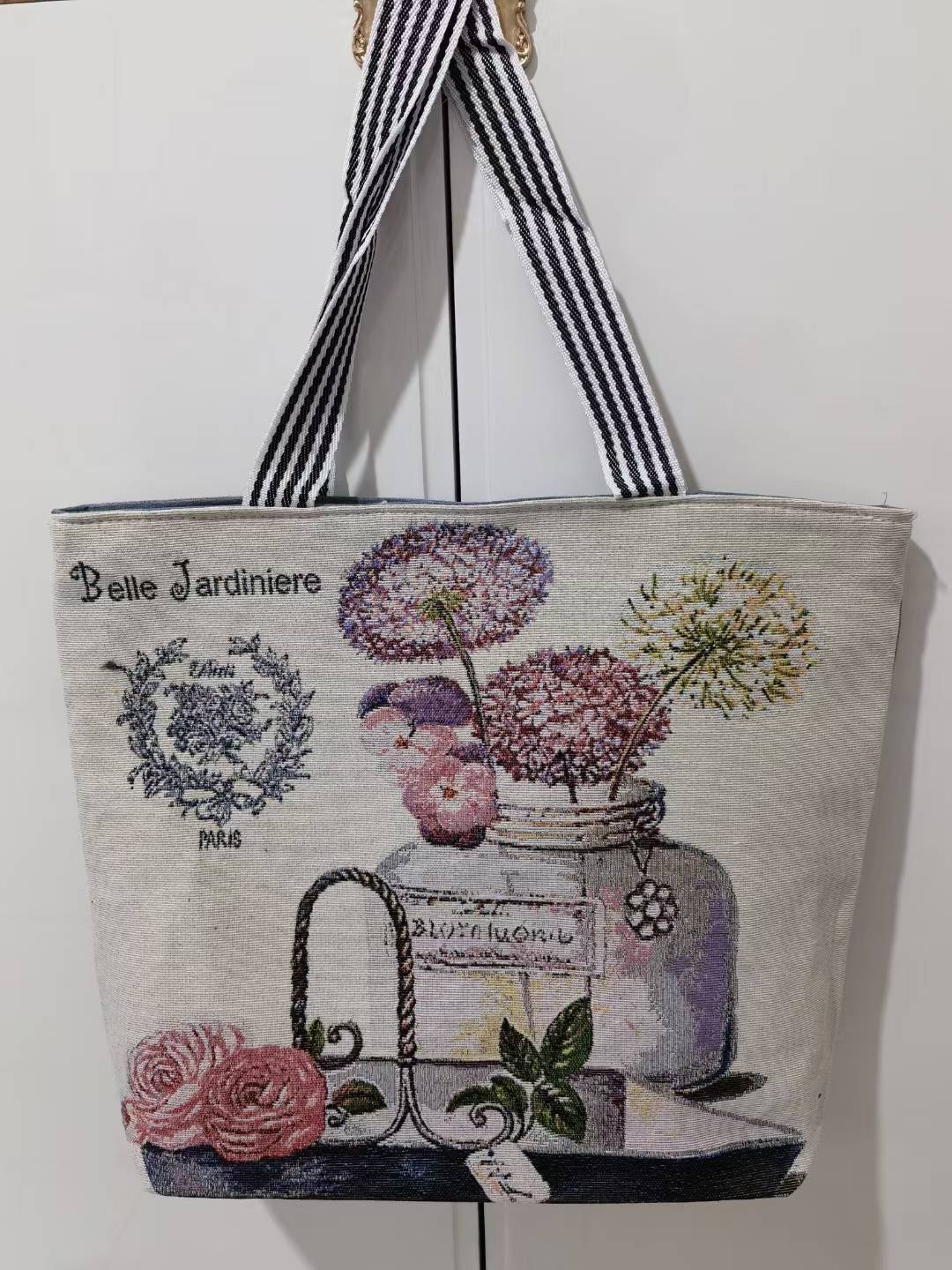 Women's Ethnic Style Canvas Large Jacquard Embroidered Elephant Versatile Shoulder Bags