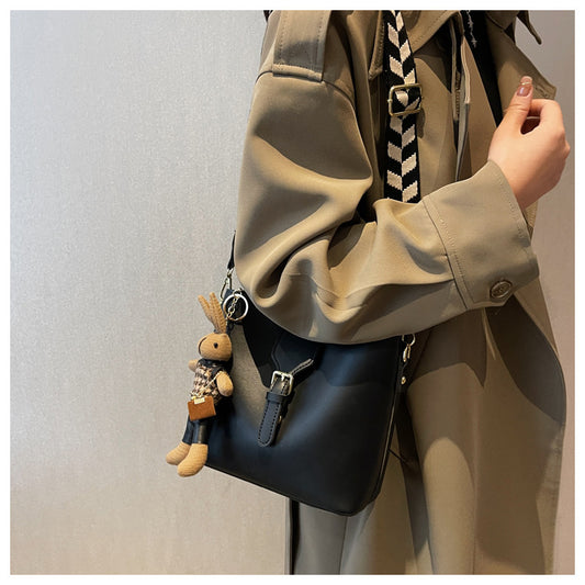 Women's Quality High-grade Wide Strap Contrast Color Crossbody Bags