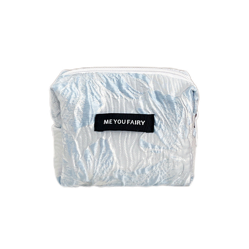 Jacquard Wrinkle Texture Large Capacity Portable Liner Skin Care Bags