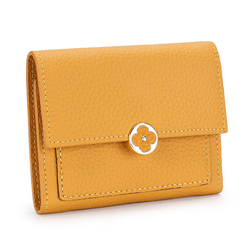 Women's Leather Short Soft Cowhide Pure Ladies Wallet