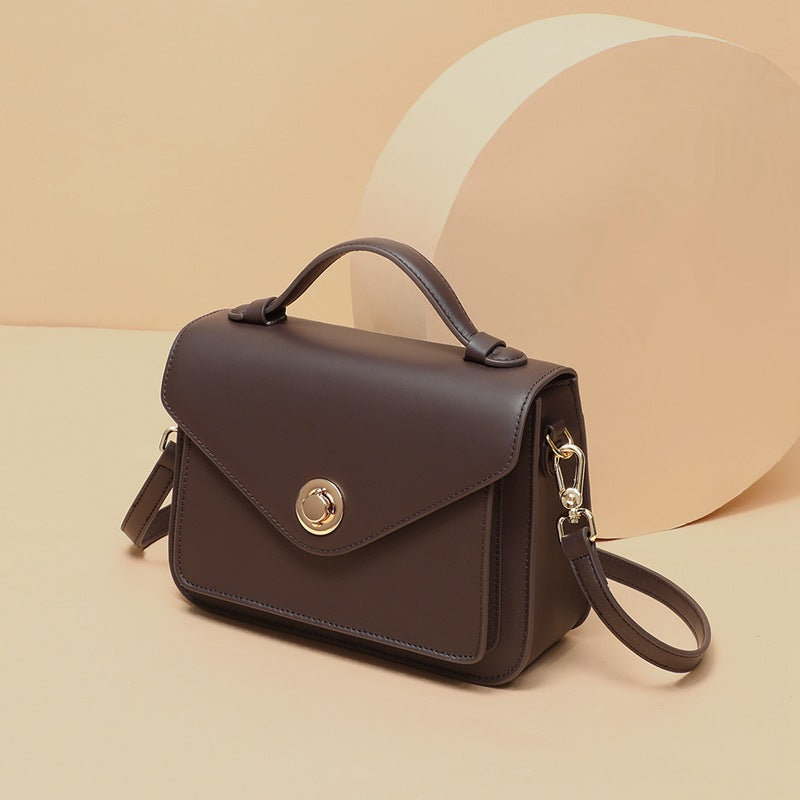 Women's Fashion Poor Genuine Leather Commuter High-grade Women's Messenger Bag