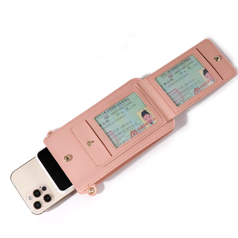 Women's Solid Color Fashion Simple License Phone Bags