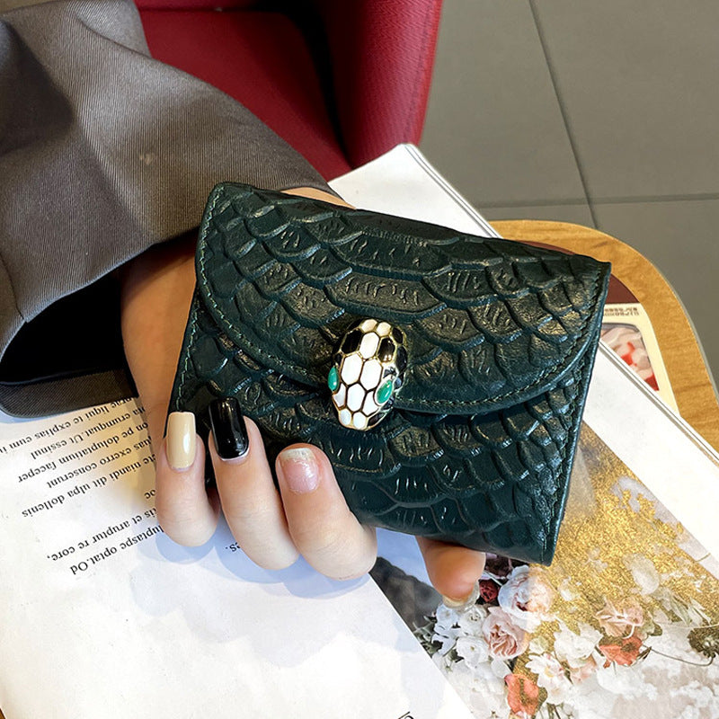 Women's Genuine Leather Exquisite Multiple Slots Card Holder