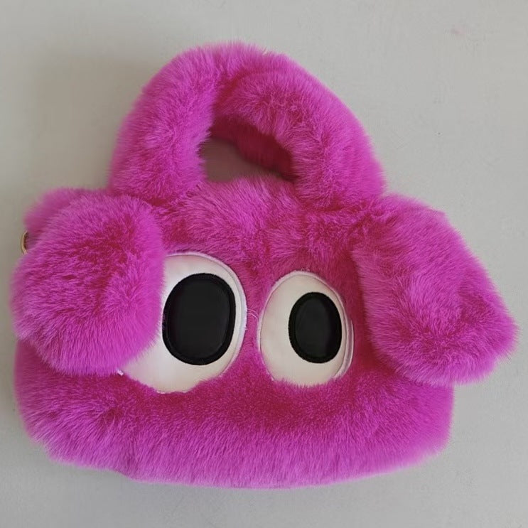 Plush Cute Big Eyes Puppy Oblique Bags