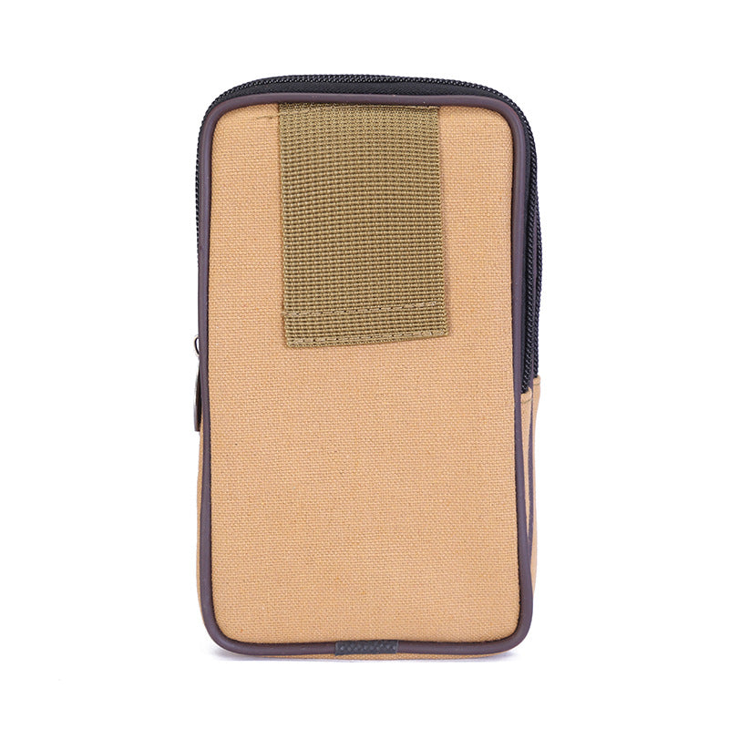 Men's Canvas Mobile Cell Hanging Construction Site Men's Waist Packs