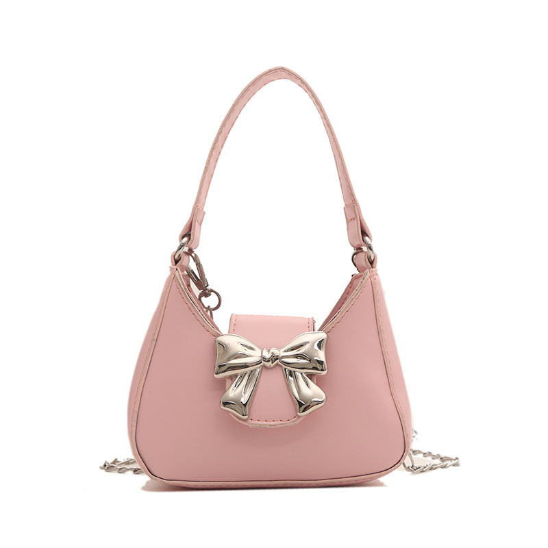 Women's Fashion Bowknot Decorative Spring Popular Chain Crossbody Bags