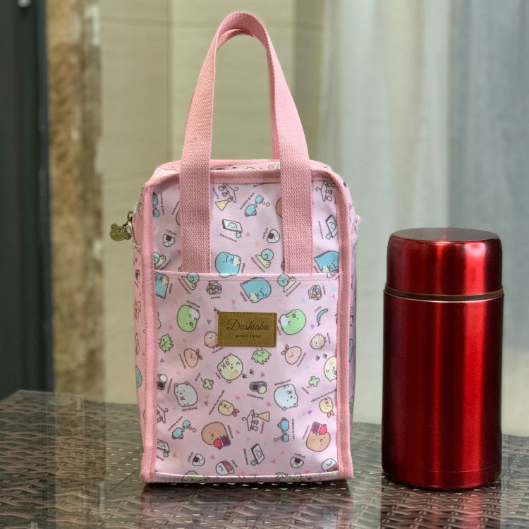 Korean Style Waterproof Thermal Preservation Lunch Box Octave Music Gun Handbags