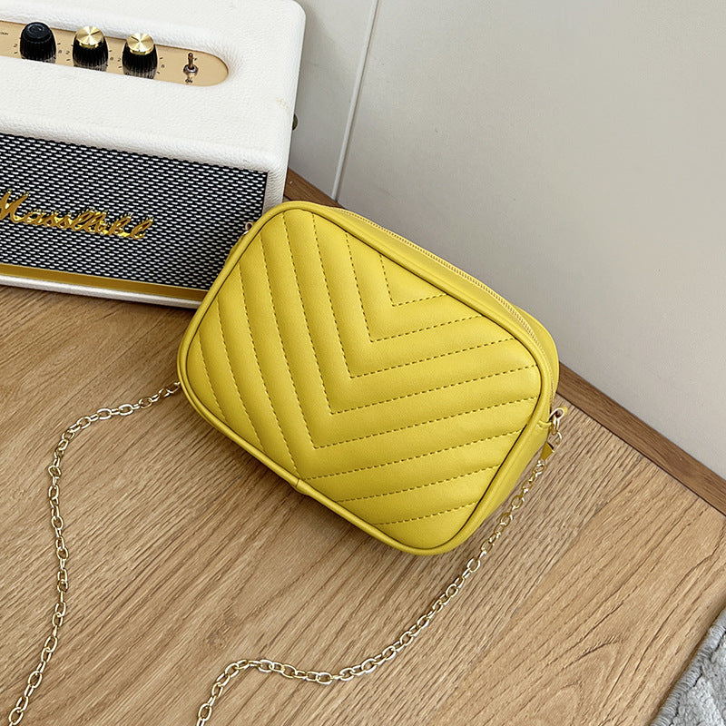 Women's Embroidery Thread Retro Chain Fashion Simple Small Square Bags