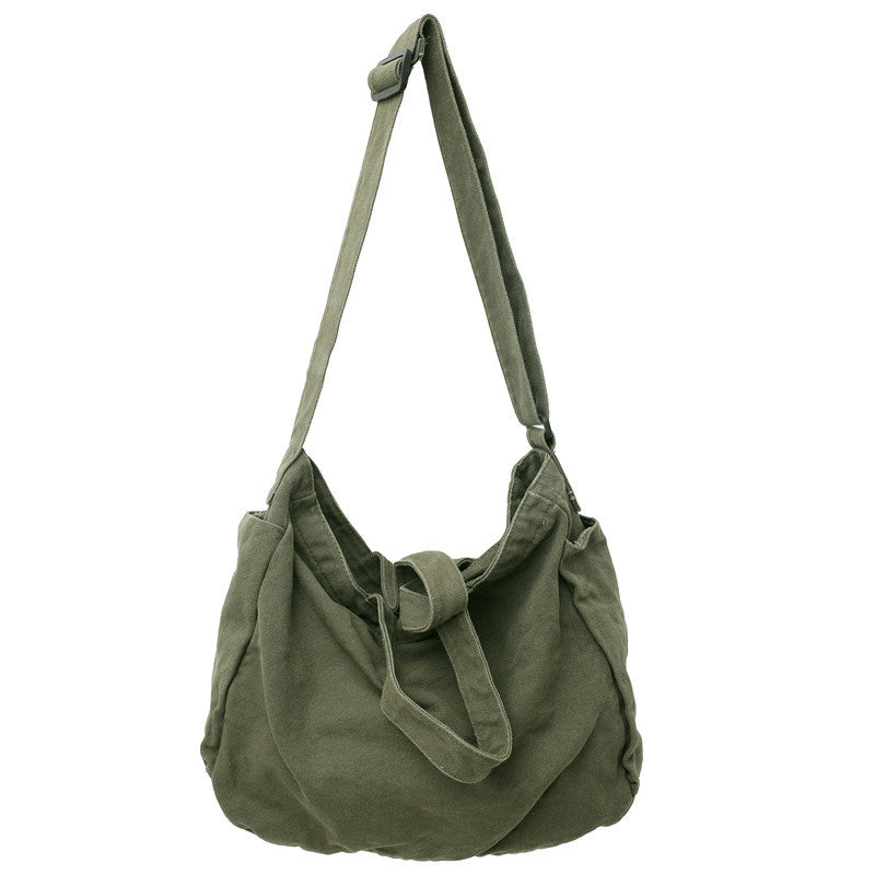 Women's Washed Canvas Large Capacity Totes Idle Style Shoulder Bags
