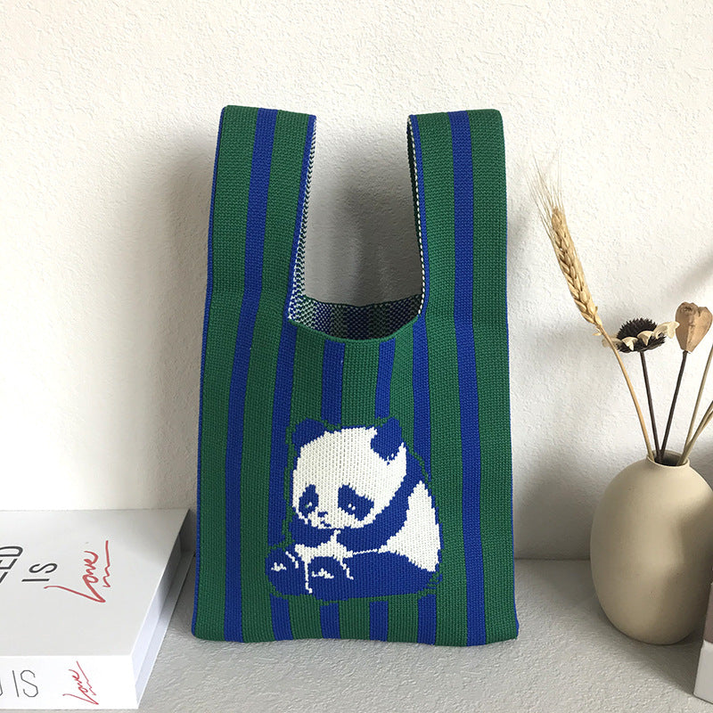 Women's Knitted Wool Vest Version Hand Carrying Handbags