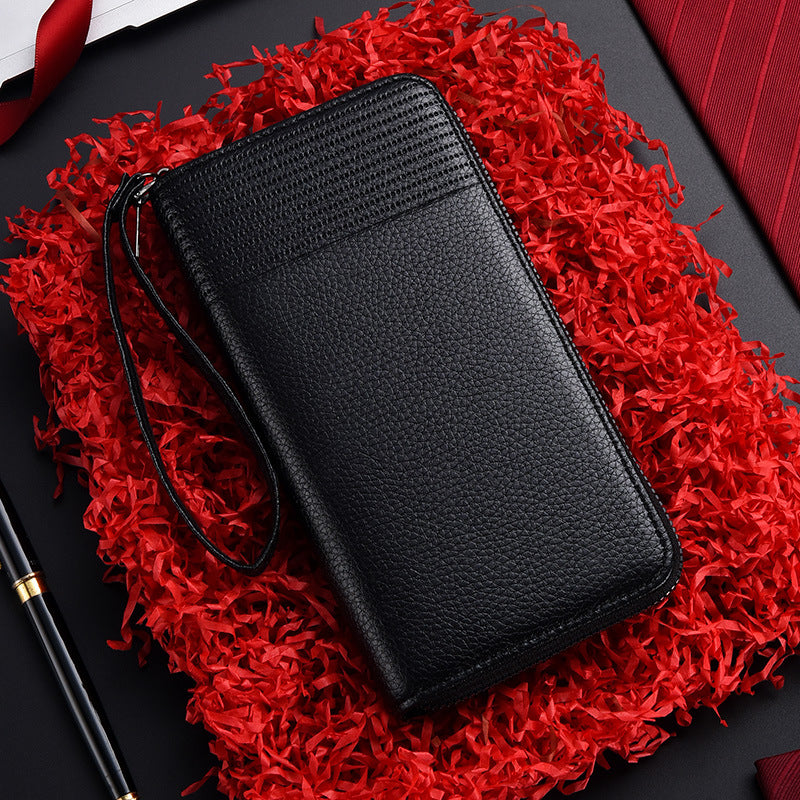 Men's Zipper Long Clutch Mobile Multiple Slots Men's Wallets