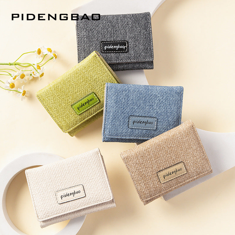 Women's Mori Style Artistic Korean Thin Multiple Ladies Wallets